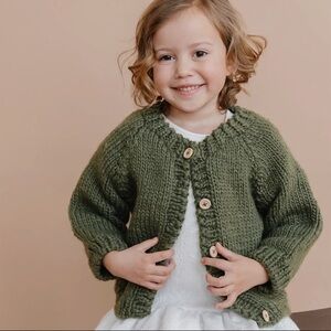 Brand new! Olive green cardigan ages 4-6 years